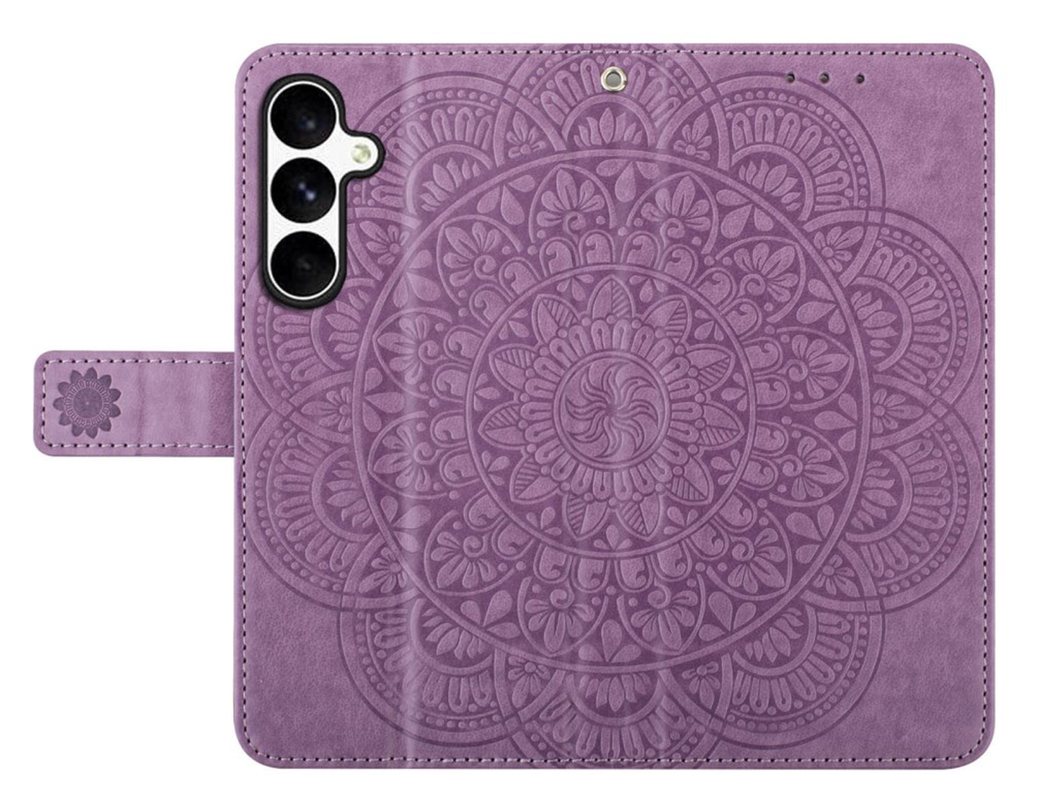 Samsung Galaxy S25 FE Hoesje Mandala Book Case met Pasjeshouder Paars afbeelding 5