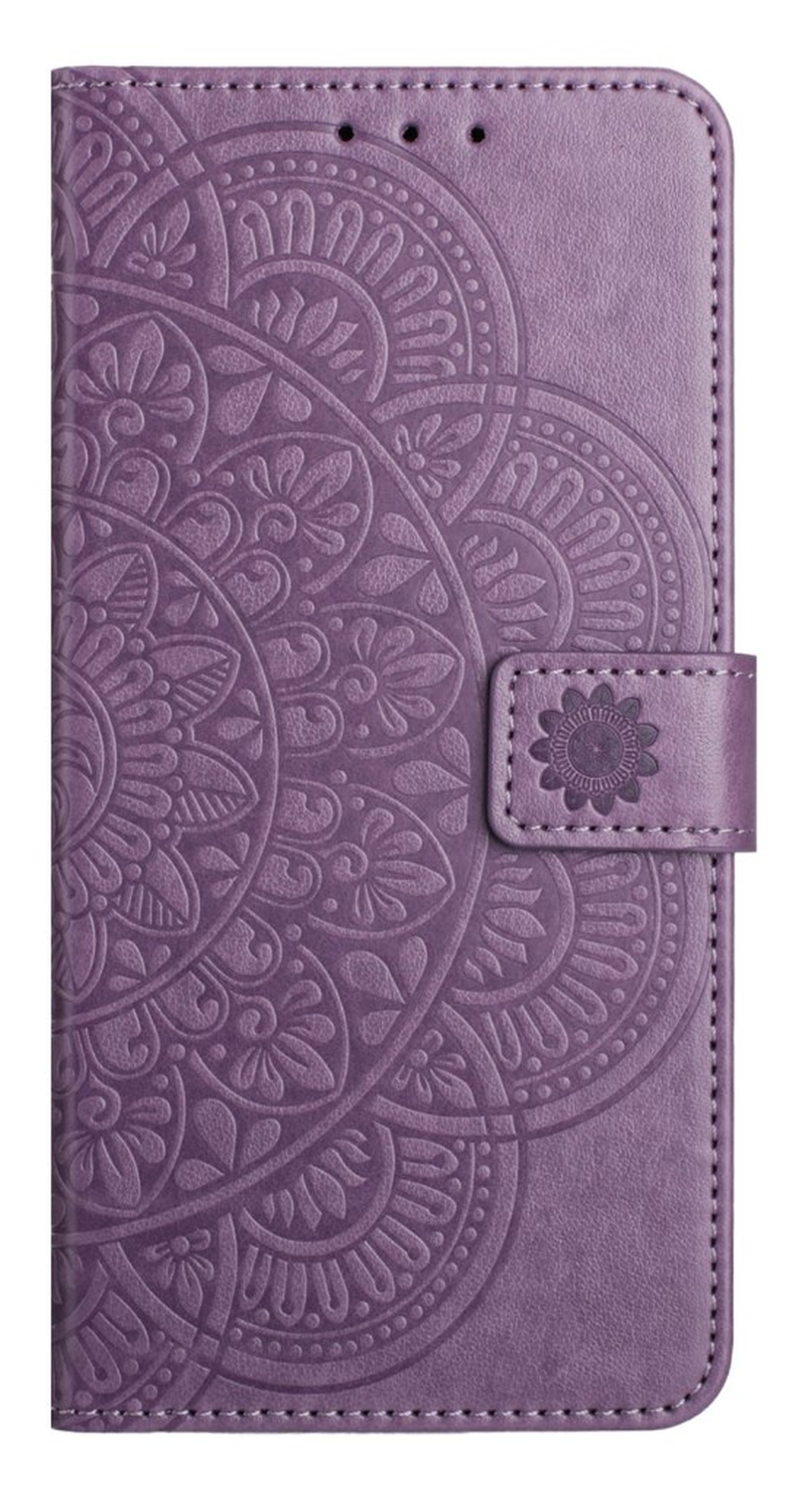 Samsung Galaxy S25 FE Hoesje Mandala Book Case met Pasjeshouder Paars afbeelding 8
