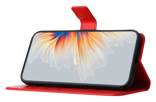 Samsung Galaxy S25 FE Hoesje Mandala Book Case met Pasjeshouder Rood afbeelding 3