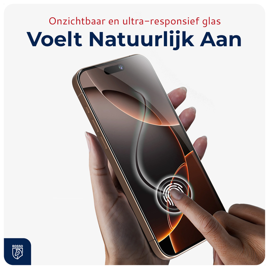 Rosso iPhone 17 Pro Max Tempered Glass met Installatietray (2-Pack) afbeelding 8
