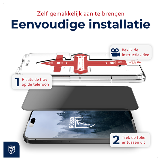 Rosso iPhone Air Privacy Glass met Installatietray Dust Removal (2-Pack) afbeelding 2