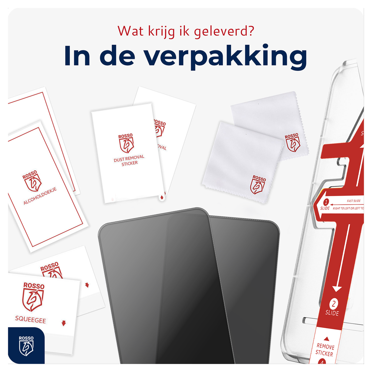 Rosso iPhone 17 Pro Privacy Glass met Installatietray Dust Removal (2-Pack) afbeelding 11