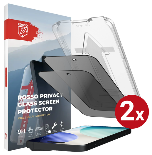 Rosso iPhone 17 Pro Privacy Glass met Installatietray Dust Removal (2-Pack) afbeelding 1