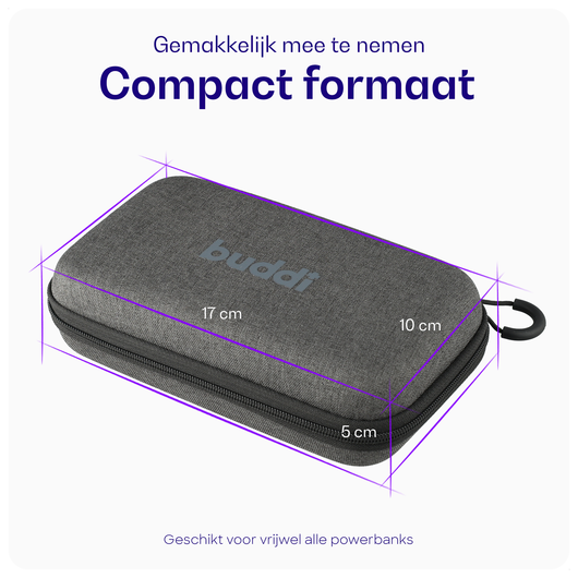 Buddi Sorted Organizer Hoes voor Powerbank en Kabels Grijs - Medium afbeelding 2