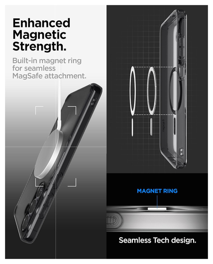 Spigen Ultra Hybrid MagFit Samsung Galaxy S25 FE Hoesje MagSafe Frost Zwart afbeelding 4
