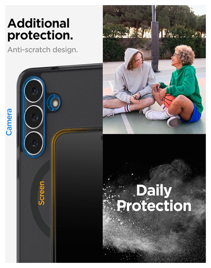 Spigen Ultra Hybrid MagFit Samsung Galaxy S25 FE Hoesje MagSafe Frost Zwart afbeelding 5