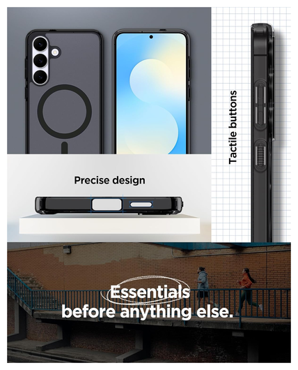 Spigen Ultra Hybrid MagFit Samsung Galaxy S25 FE Hoesje MagSafe Frost Zwart afbeelding 7