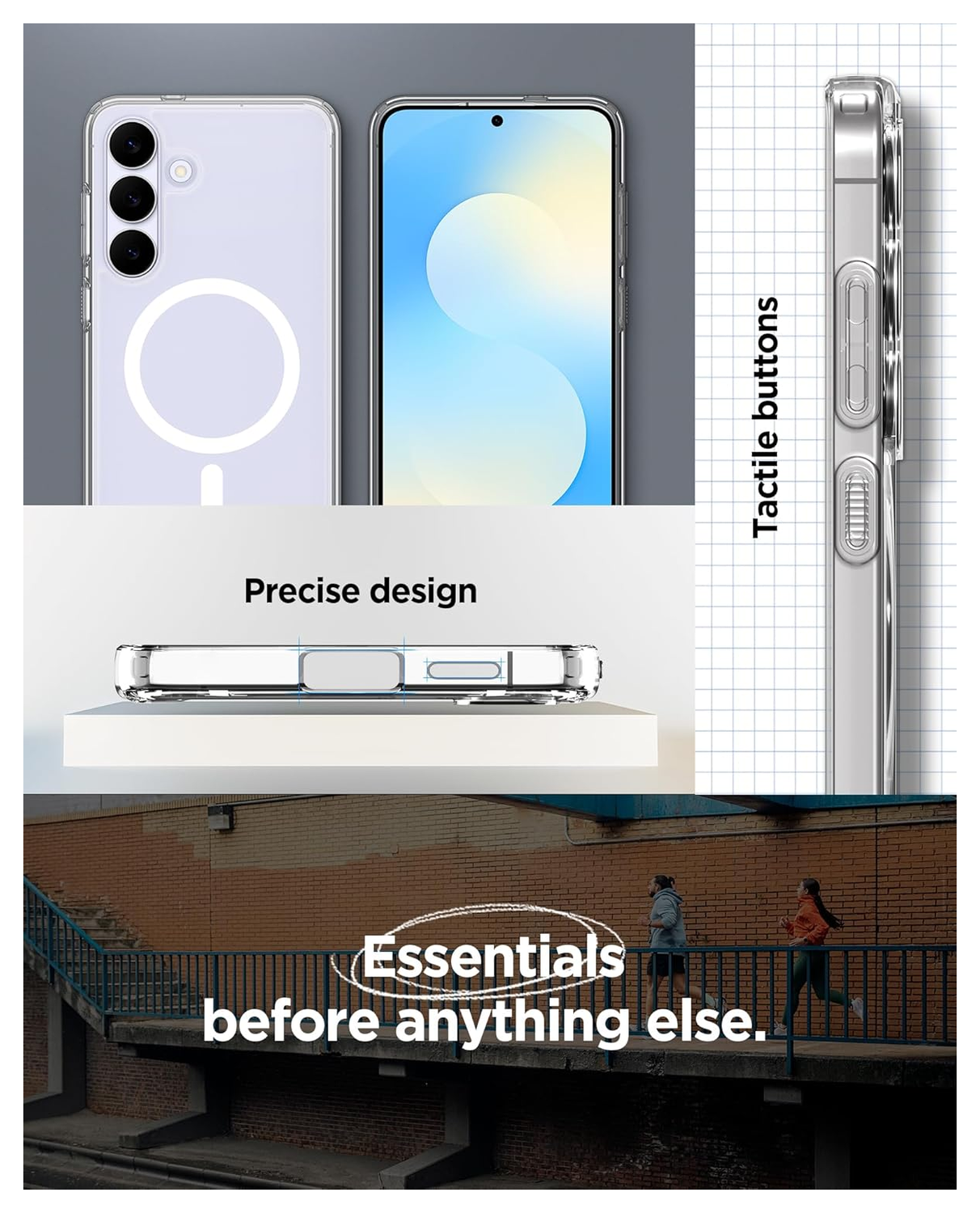 Spigen Ultra Hybrid MagFit Samsung Galaxy S25 FE Hoesje MagSafe Transparant Wit afbeelding 6