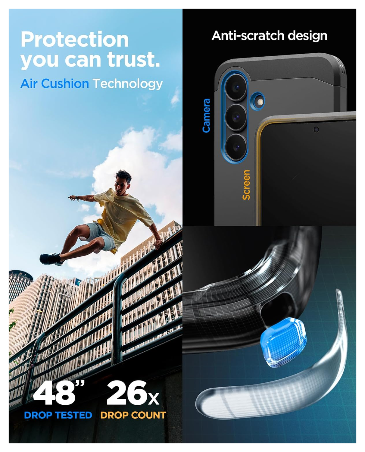 Spigen Tough Armor Samsung Galaxy S25 FE Hoesje MagSafe Back Cover Zwart afbeelding 5