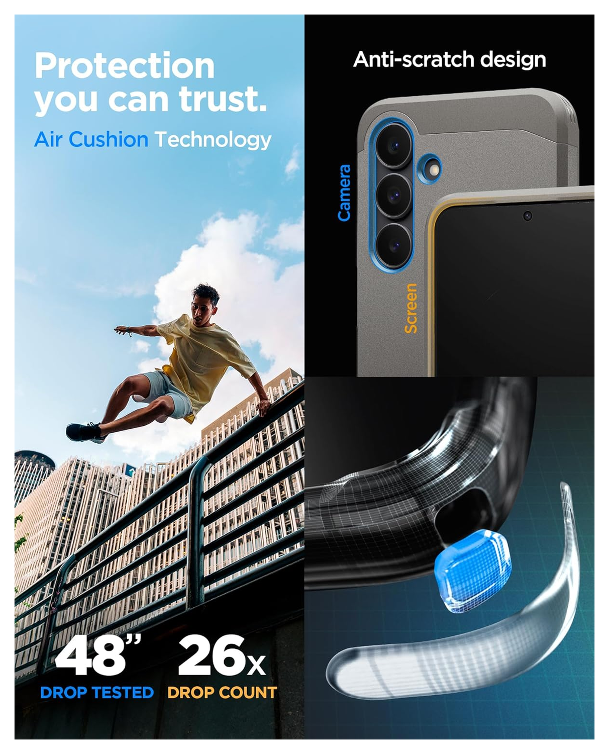 Spigen Tough Armor Samsung Galaxy S25 FE Hoesje MagSafe Back Cover Gunmetal afbeelding 5