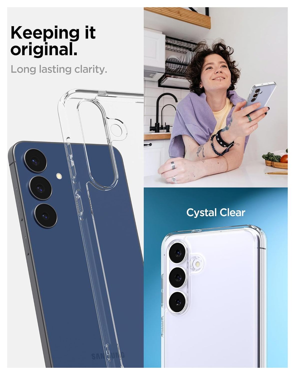 Spigen Ultra Hybrid Samsung Galaxy S25 FE Hoesje Back Cover Transparant afbeelding 7