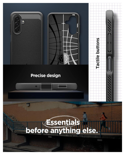 Spigen Rugged Armor Samsung Galaxy A17 Hoesje Back Cover Matte Zwart afbeelding 6