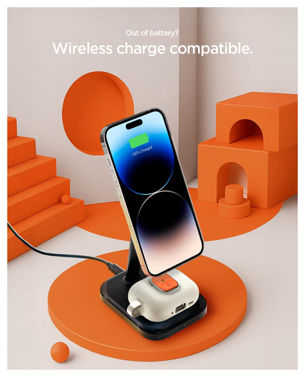 Spigen Nano Pop Case AirPods Pro 3 Hoesje met Karabijnhaak Oranje Beige afbeelding 8