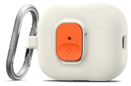 Spigen Nano Pop Case AirPods Pro 3 Hoesje met Karabijnhaak Oranje Beige afbeelding
