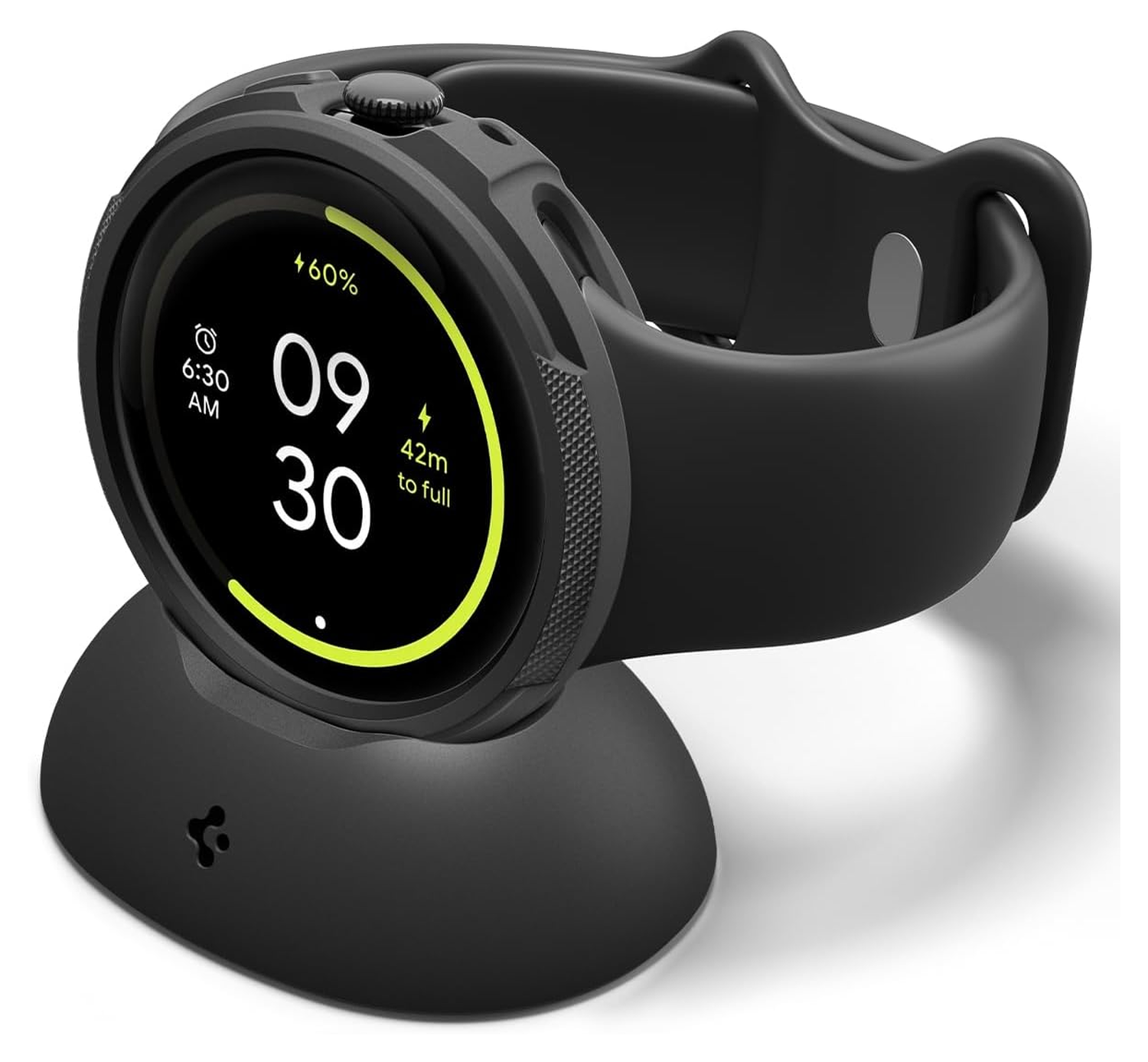 Spigen Liquid Air - Google Pixel Watch 4 41MM Hoesje Zwart + Oplaad Standaard afbeelding 1