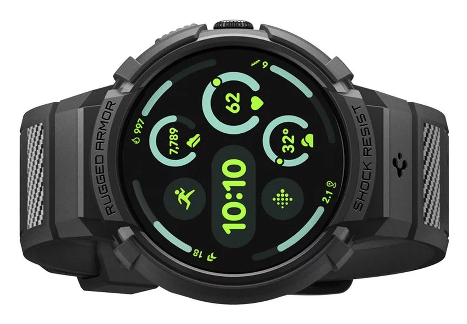 Spigen Rugged Armor Pro - Google Pixel Watch 4 41MM Hoesje en Bandje + Oplader afbeelding 10