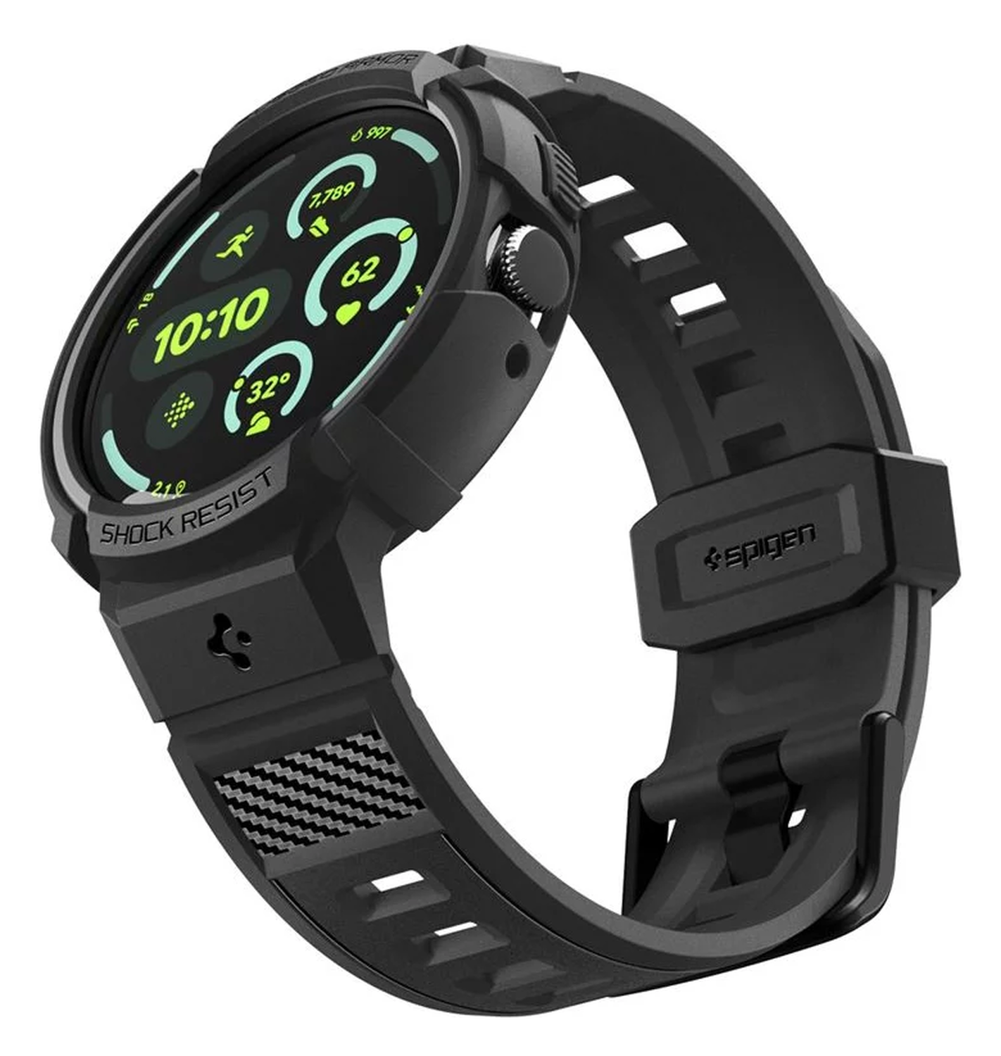 Spigen Rugged Armor Pro - Google Pixel Watch 4 41MM Hoesje en Bandje + Oplader afbeelding 12