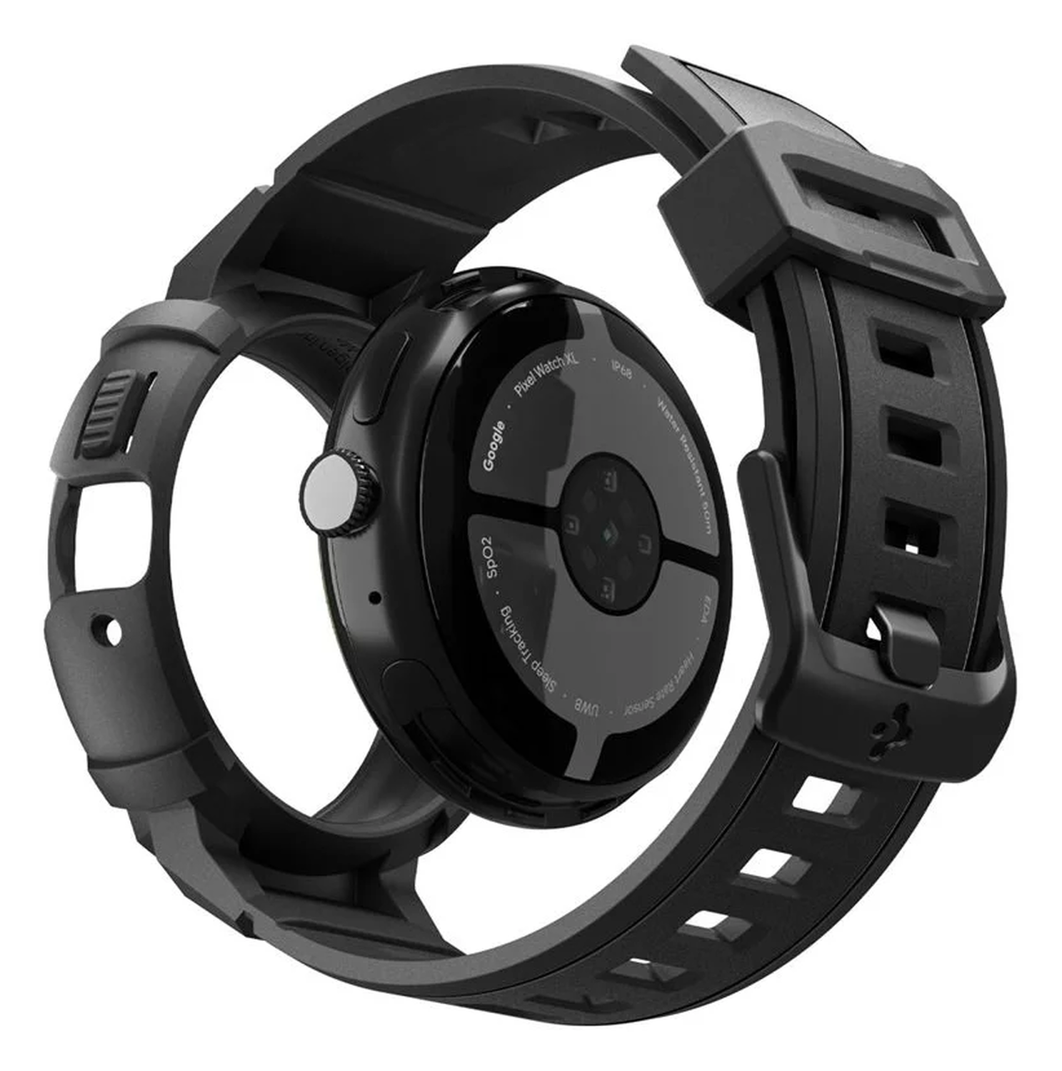 Spigen Rugged Armor Pro - Google Pixel Watch 4 41MM Hoesje en Bandje + Oplader afbeelding 2