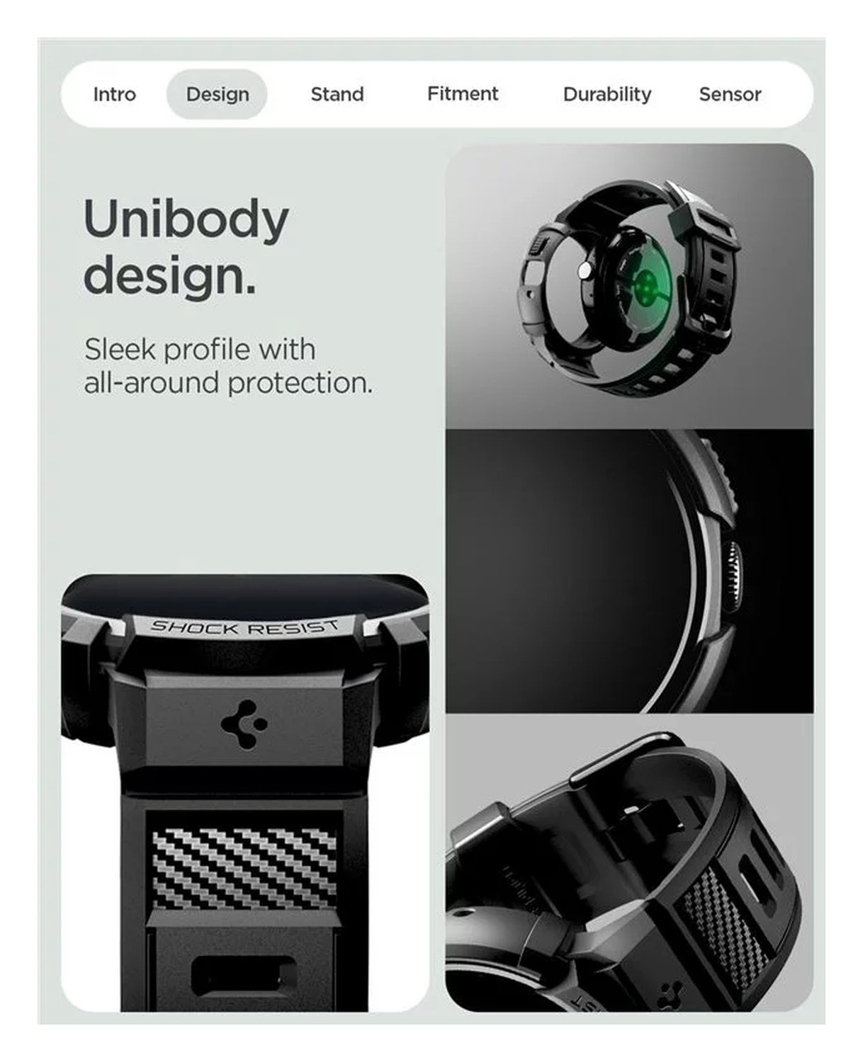 Spigen Rugged Armor Pro - Google Pixel Watch 4 41MM Hoesje en Bandje + Oplader afbeelding 6