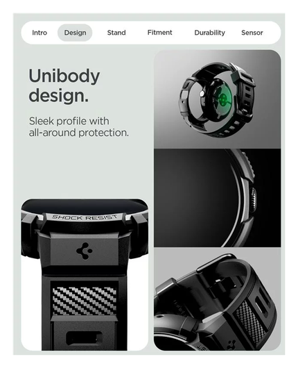 Spigen Rugged Armor Pro - Google Pixel Watch 4 41MM Hoesje en Bandje + Oplader afbeelding 6