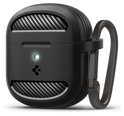 Spigen Rugged Armor Google Pixel Buds 2a Hoesje Matte Zwart afbeelding 1