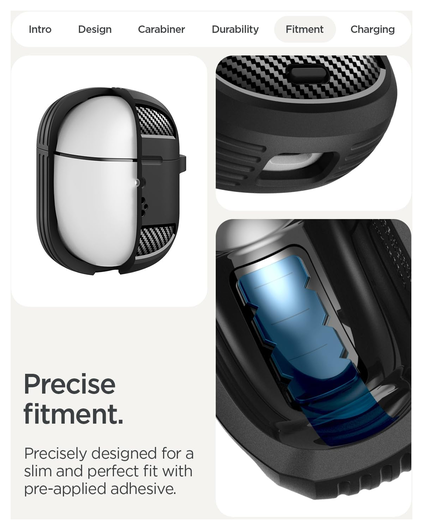 Spigen Rugged Armor Google Pixel Buds 2a Hoesje Matte Zwart afbeelding 6