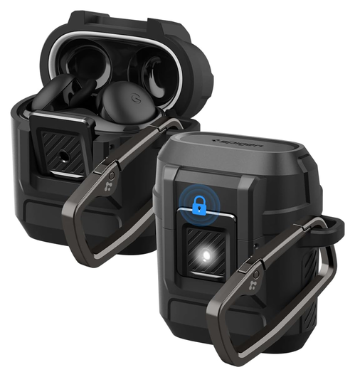 Spigen Lock Fit Google Pixel Buds 2a Hoesje Case Zwart afbeelding 1