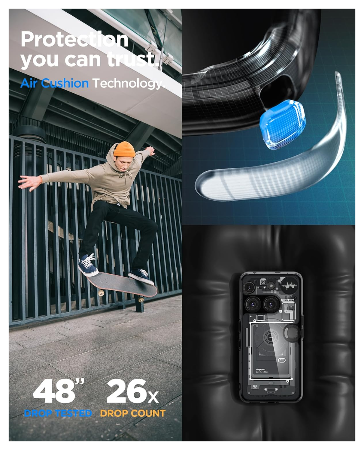 Spigen Ultra Hybrid Nothing Phone (3) Hoesje Back Cover Zero One afbeelding 4