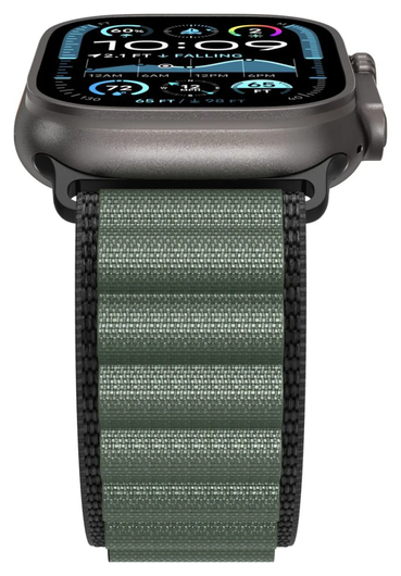 Spigen WBF1 - Apple Watch 1-11/SE/Ultra Bandje - 49/46/45/44/42MM - Zwart Groen afbeelding 13