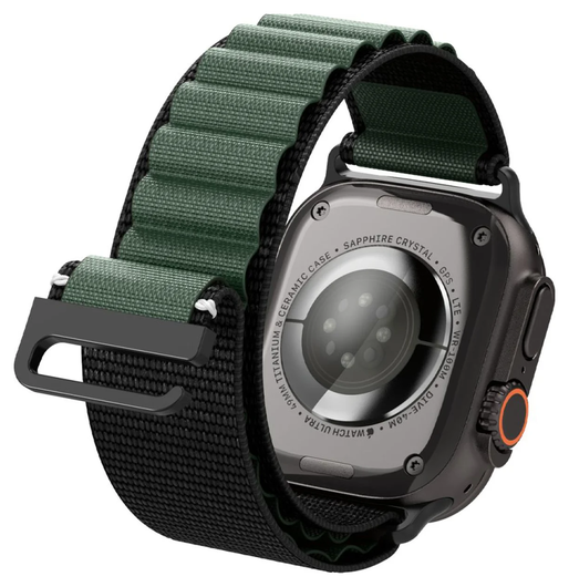 Spigen WBF1 - Apple Watch 1-11/SE/Ultra Bandje - 49/46/45/44/42MM - Zwart Groen afbeelding 16