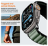 Spigen WBF1 - Apple Watch 1-11/SE/Ultra Bandje - 49/46/45/44/42MM - Zwart Groen afbeelding 7