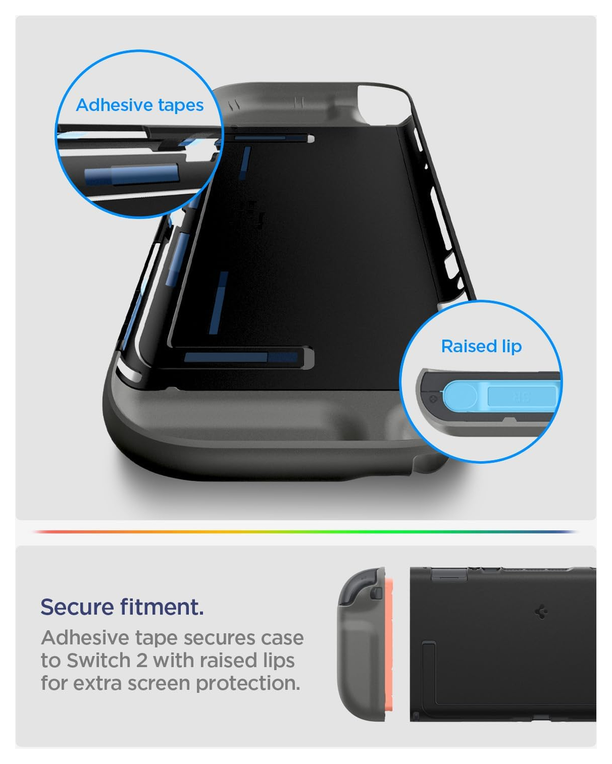 Spigen Nano Pop V2 Nintendo Switch 2 Hoesje met Standaard Zwart afbeelding 6