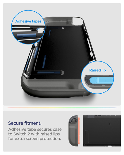 Spigen Nano Pop V2 Nintendo Switch 2 Hoesje met Standaard Zwart afbeelding 6
