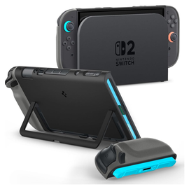 Spigen Nano Pop V2 Nintendo Switch 2 Hoesje met Standaard Zwart afbeelding