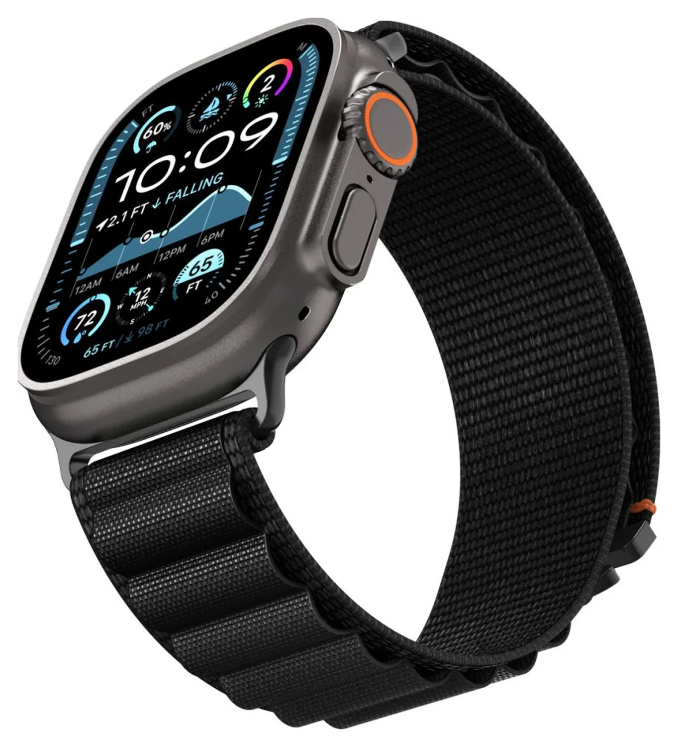 Spigen WBF1 - Apple Watch 1-11/SE/Ultra Bandje - 49/46/45/44/42MM - Zwart afbeelding 14