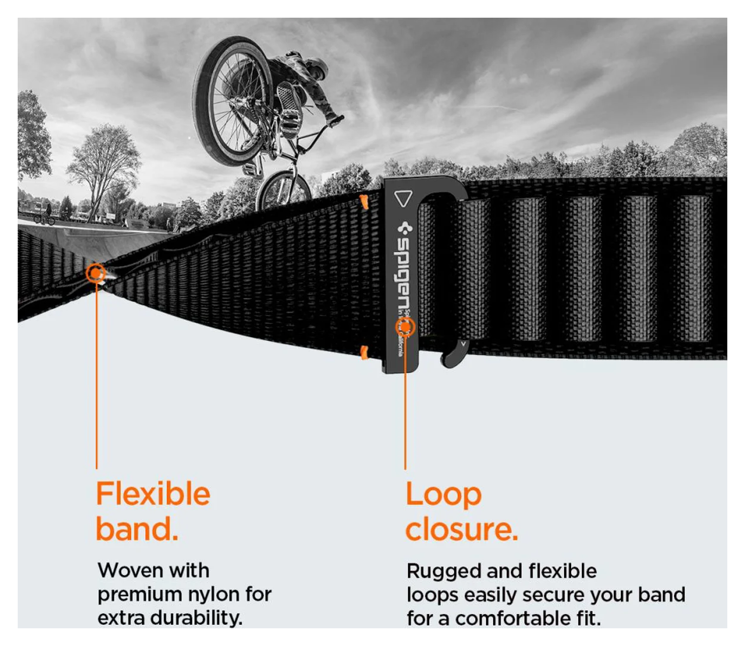 Spigen WBF1 - Apple Watch 1-11/SE/Ultra Bandje - 49/46/45/44/42MM - Zwart afbeelding 6