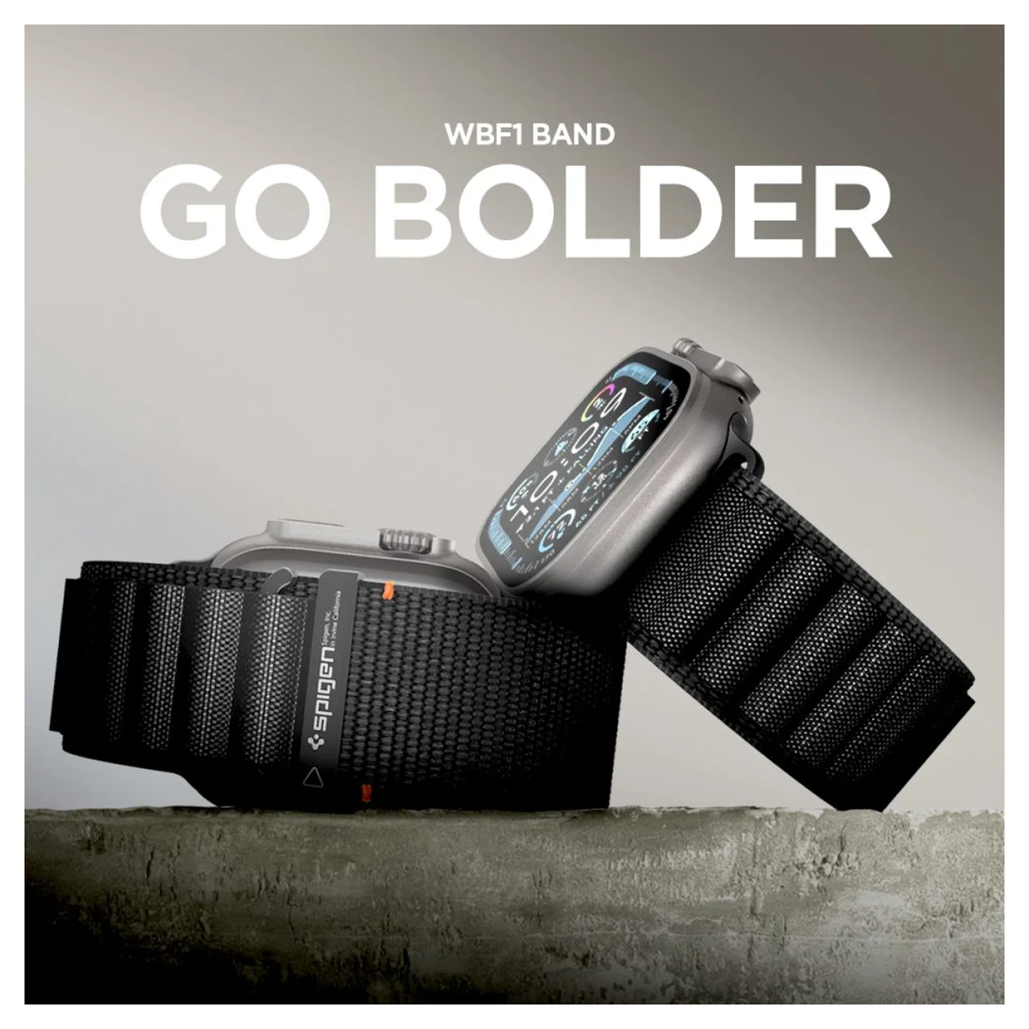 Spigen WBF1 - Apple Watch 1-11/SE/Ultra Bandje - 49/46/45/44/42MM - Zwart afbeelding 8