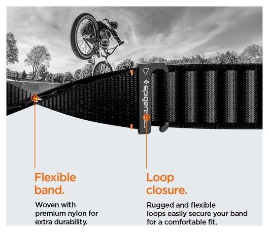 Spigen WBF1 - Apple Watch 1-11/SE/Ultra Bandje - 49/46/45/44/42MM - Zwart afbeelding 6