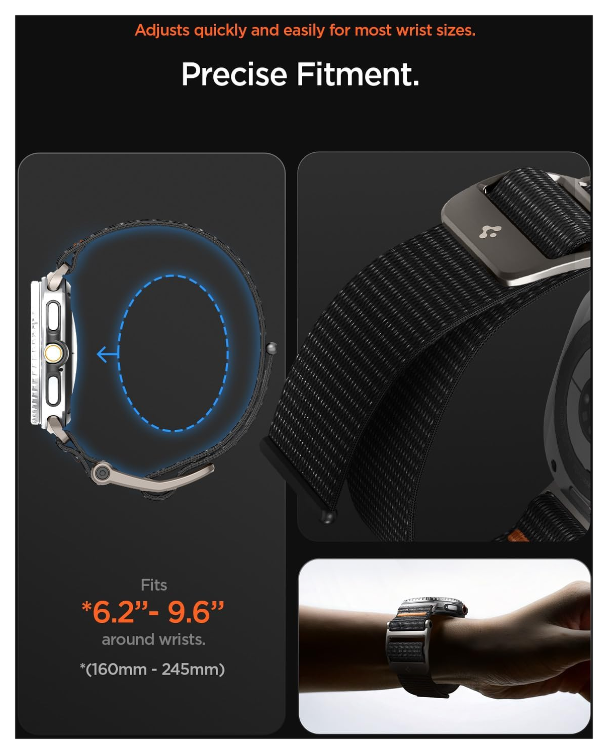 Spigen DuraPro Flex - Samsung Galaxy 8 Series Bandje - Zwart afbeelding 5