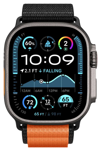 Spigen WBF1 - Apple Watch 1-11/SE/Ultra Bandje - 49/46/45/44/42MM - Zwart Oranje afbeelding 10