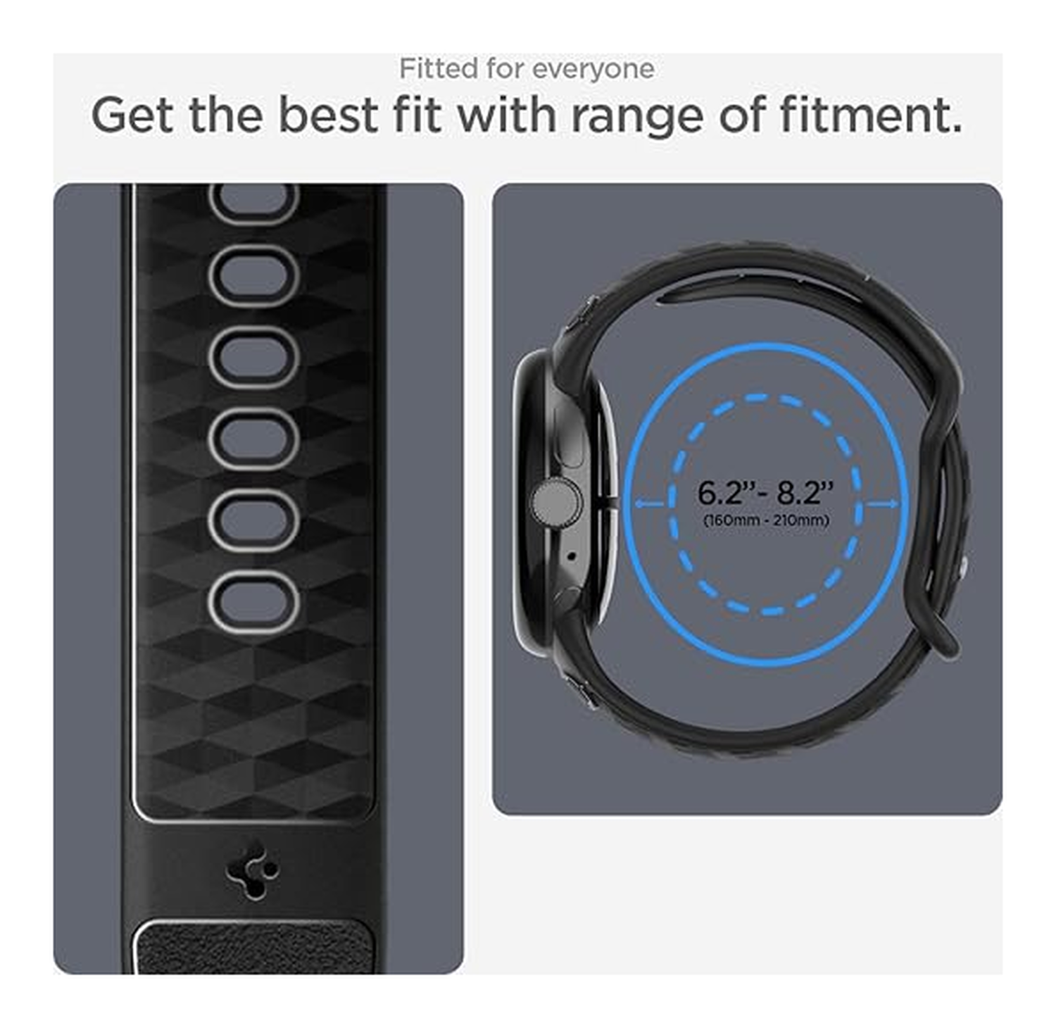 Spigen Parallax - Google Pixel Watch 4/3 45MM - Hoesje en Bandje Zwart afbeelding 7