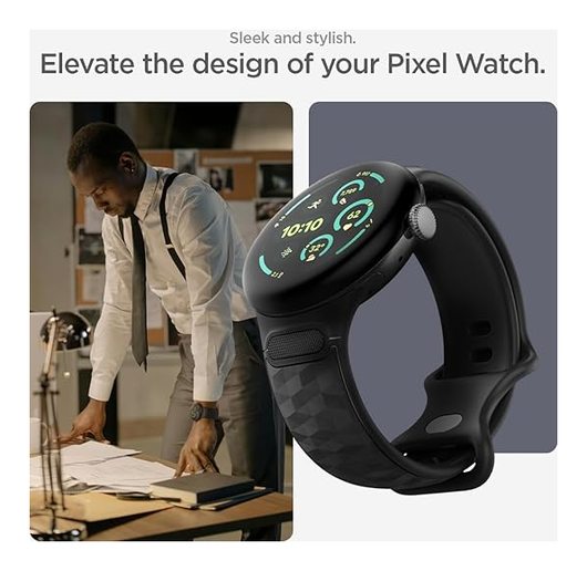 Spigen Parallax - Google Pixel Watch 4/3 45MM - Hoesje en Bandje Zwart afbeelding 2