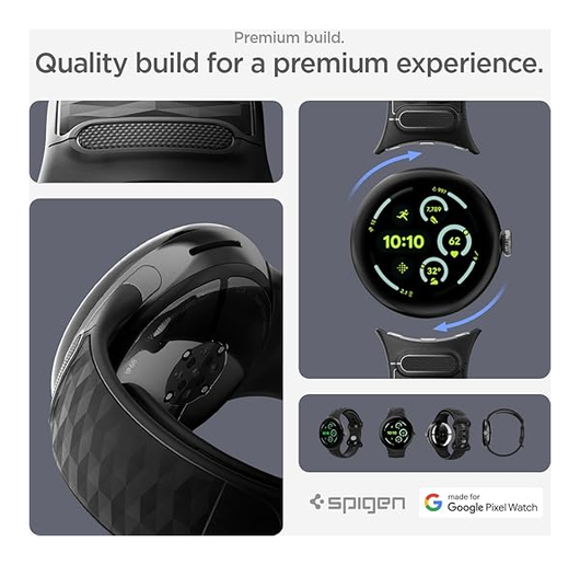 Spigen Parallax - Google Pixel Watch 4/3 45MM - Hoesje en Bandje Zwart afbeelding 3