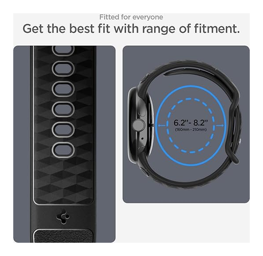 Spigen Parallax - Google Pixel Watch 4/3 45MM - Hoesje en Bandje Zwart afbeelding 7