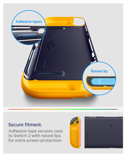 Spigen Nano Pop V2 Nintendo Switch 2 Hoesje met Standaard Blauw Geel afbeelding 7