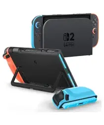 Spigen Nano Pop V2 Nintendo Switch 2 Hoesje met Standaard Blauw Rood afbeelding