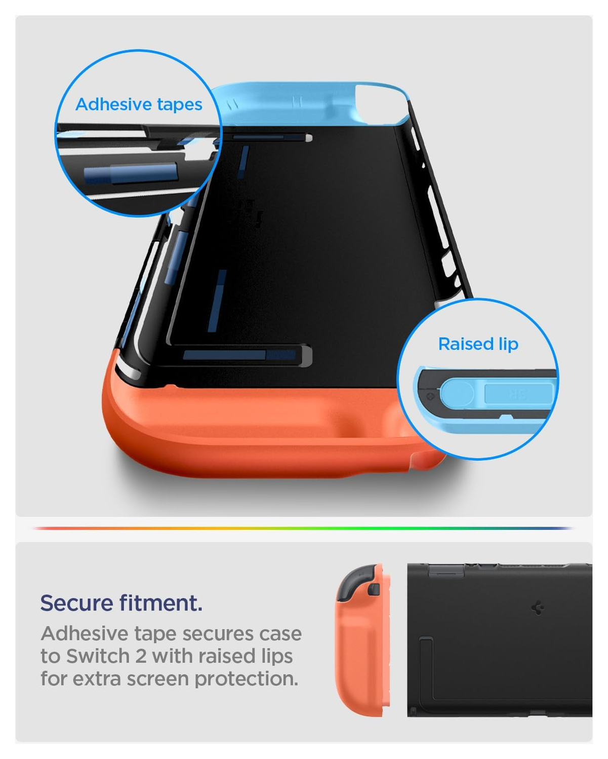 Spigen Nano Pop V2 Nintendo Switch 2 Hoesje met Standaard Blauw Rood afbeelding 7