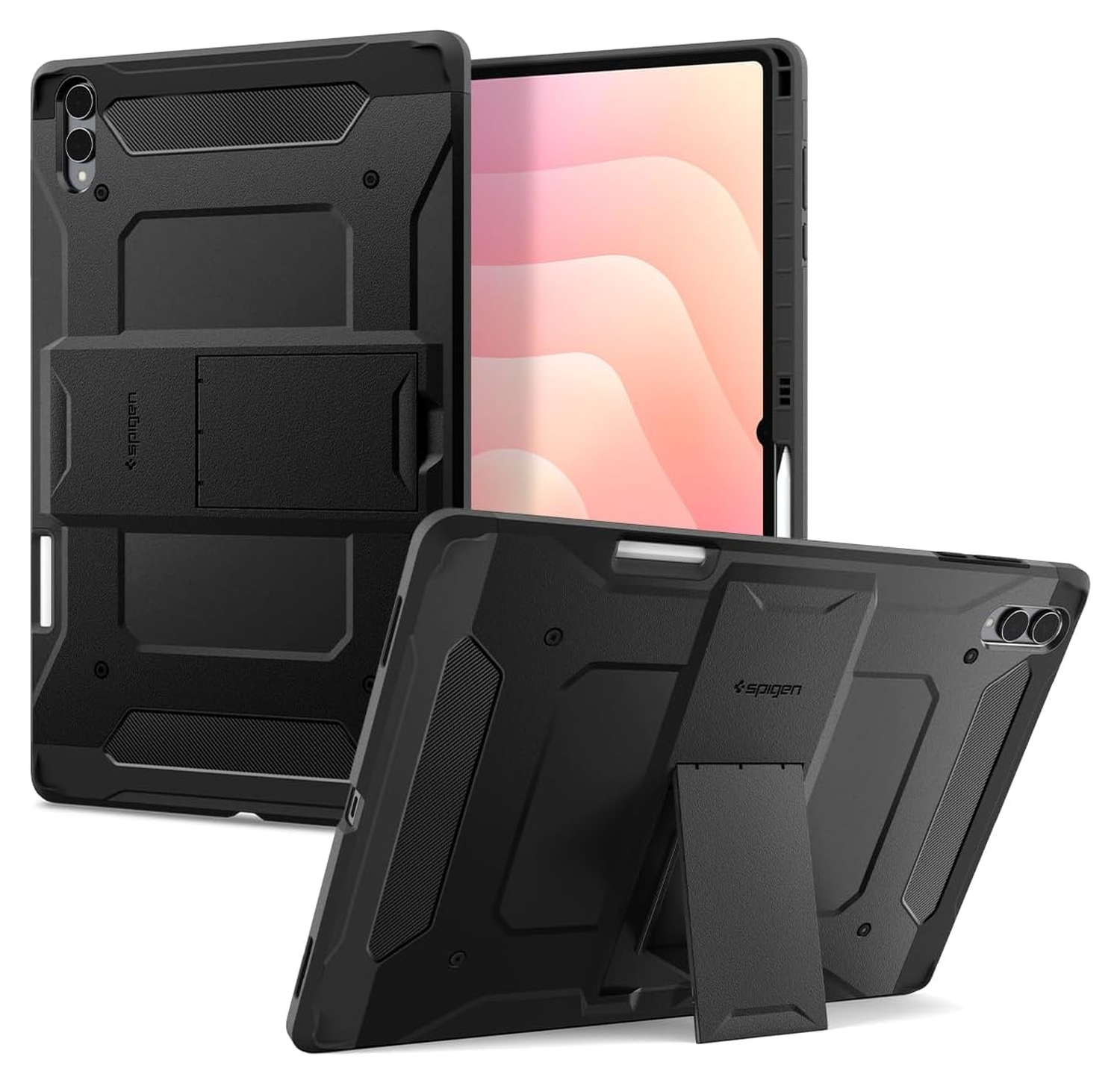 Spigen Tough Armor Pro Samsung Galaxy Tab S11 Ultra Hoes Back Cover Zwart afbeelding 1