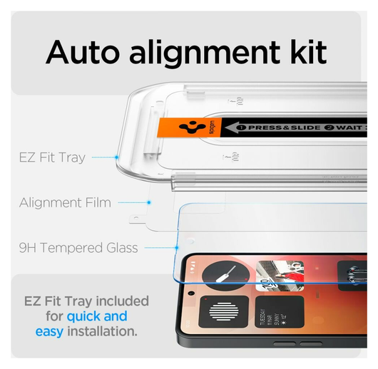 Spigen EZ Fit GLAS.tR Nothing Phone (3) Screen Protector 1-Pack afbeelding 2