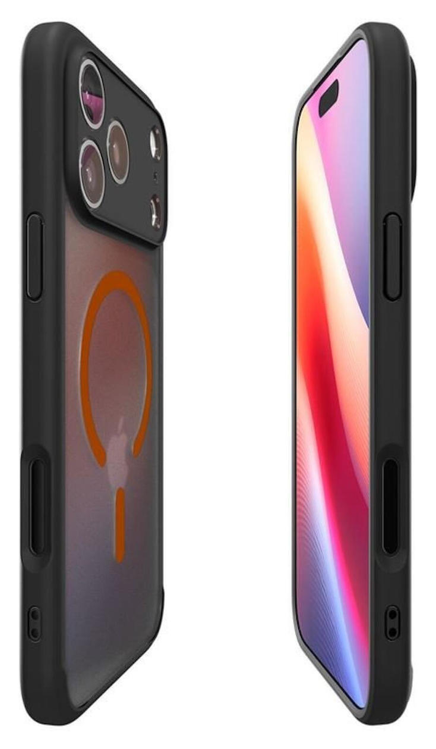 Spigen Ultra Hybrid MagFit Apple iPhone 17 Pro Max Hoesje MagSafe Zwart Oranje afbeelding 9